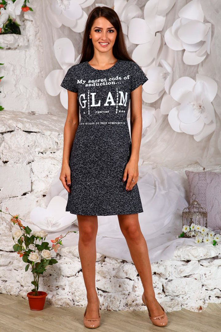 Фото товара 19189, черно-синяя туника