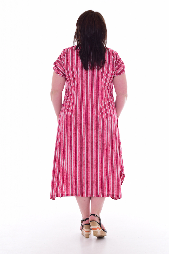 Фото товара 19195, длинное полосатое платье